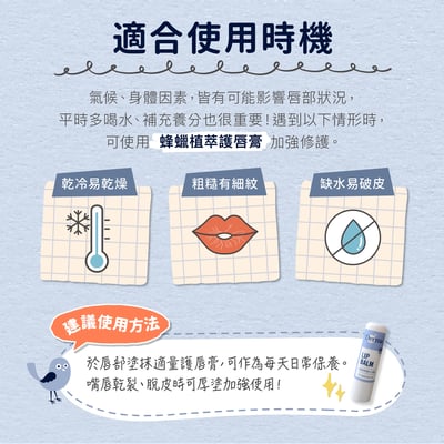 【Derma丹麥德瑪】蜂蠟植萃護唇膏(兩件組) 4.8g*28