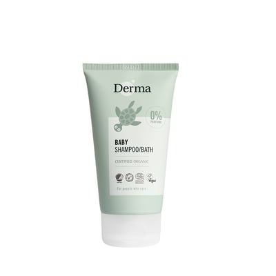 【Derma丹麥德瑪】寶寶有機水嫩洗髮沐浴露150ml1