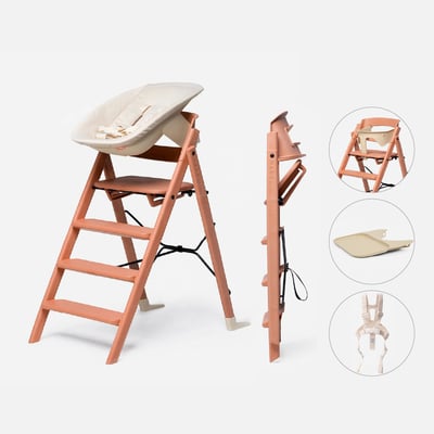 【KAOS】Klapp折疊餐椅新生兒經典組(永續新星)-主體+嬰兒躺椅+護圍+餐盤+餐椅安全帶16