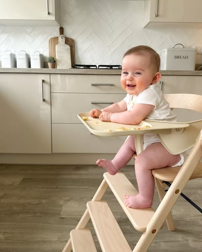 藝人-馬力歐套組【KAOS】Klapp折疊成長餐椅組(永續新星)-主體＋護圍＋餐盤+坐墊4