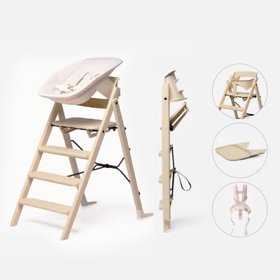 【KAOS】Klapp折疊餐椅新生兒經典組(永續新星)-主體+嬰兒躺椅+護圍+餐盤+餐椅安全帶15