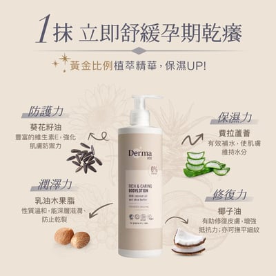 【Derma丹麥德瑪】Eco大地有機蘆薈撫紋保濕乳 400ml4