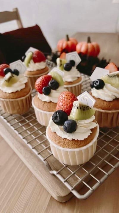 水果卡士達杯子蛋糕1