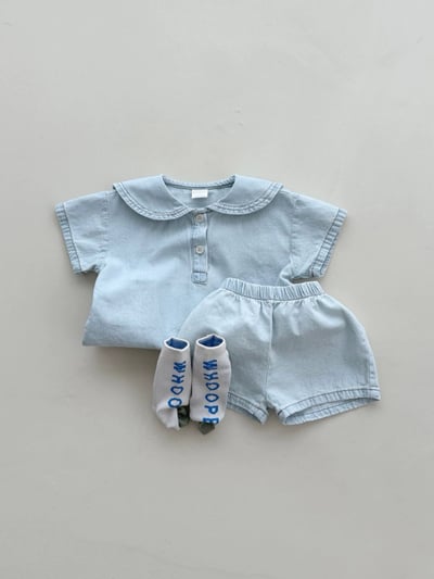 海軍領短袖套裝2