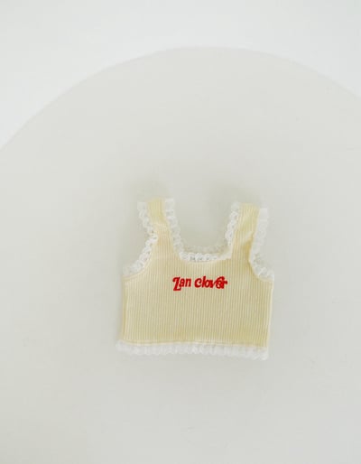 可愛字母拼蕾絲小背心5