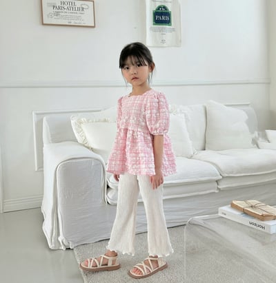 木耳花邊垂墜休閒褲4