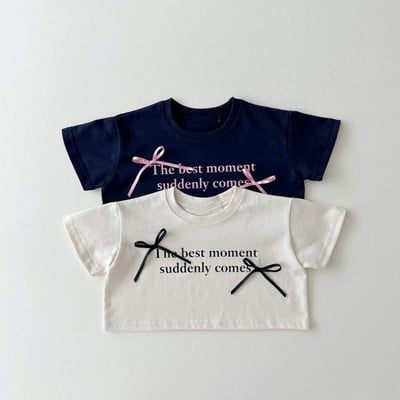 蝴蝶結字母短袖12