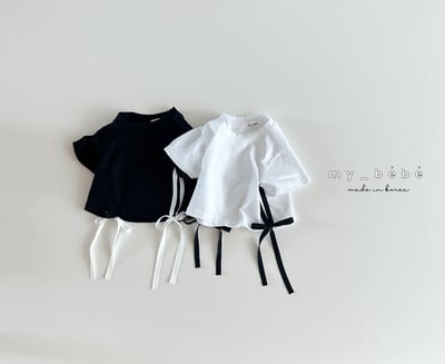 蝴蝶結綁帶小短袖9