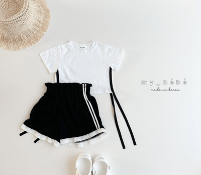 蝴蝶結綁帶小短袖7