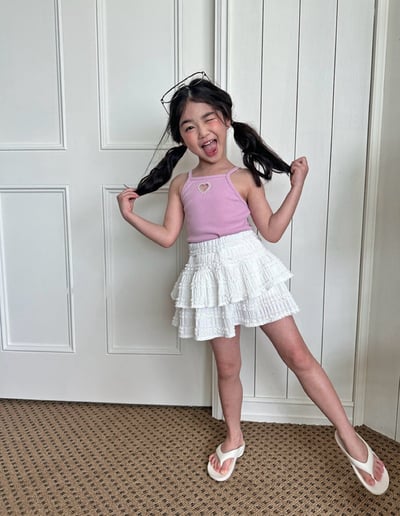 鑲珍珠 鏤空愛心細肩帶4