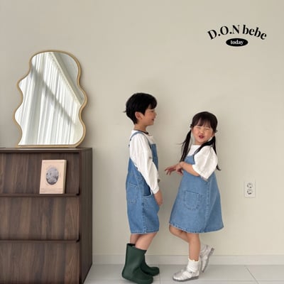 可愛牛仔吊帶裙9