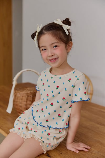 田園風小花朵套裝7