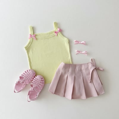 蝴蝶結細肩帶小背心4