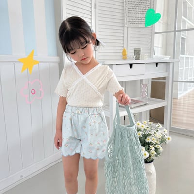 甜心花邊彈性短褲3