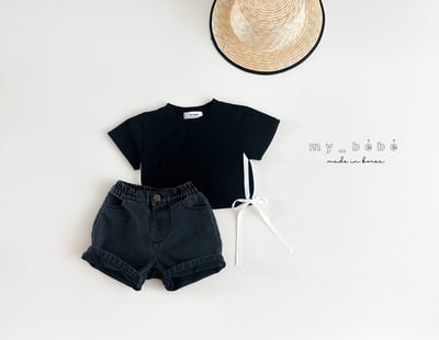 蝴蝶結綁帶小短袖5