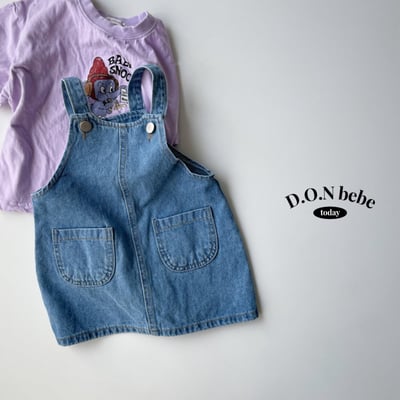 可愛牛仔吊帶裙5