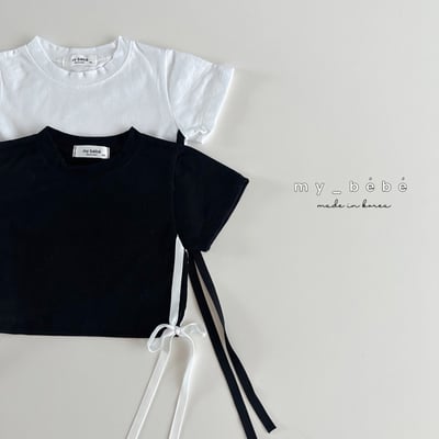 蝴蝶結綁帶小短袖11