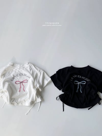 寬鬆字母蝴蝶結上衣1