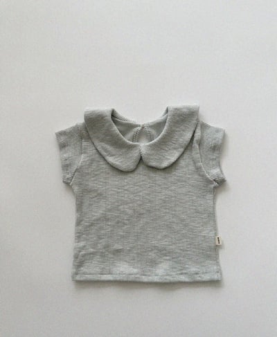 素色荷葉領上衣5