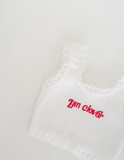 可愛字母拼蕾絲小背心4