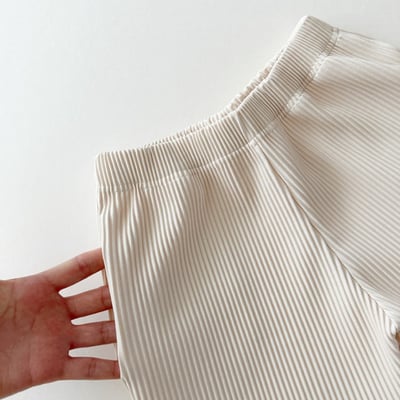 立領條紋襯衫套裝2