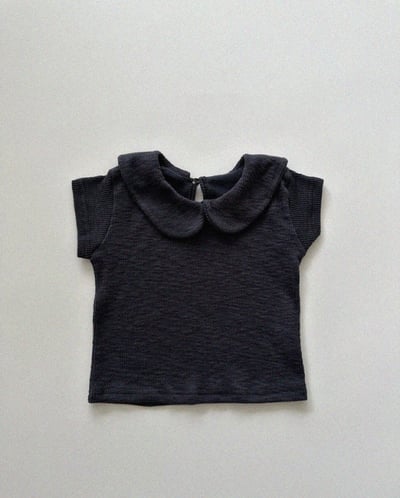 素色荷葉領上衣3