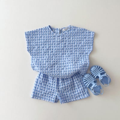 華夫格無袖套裝1