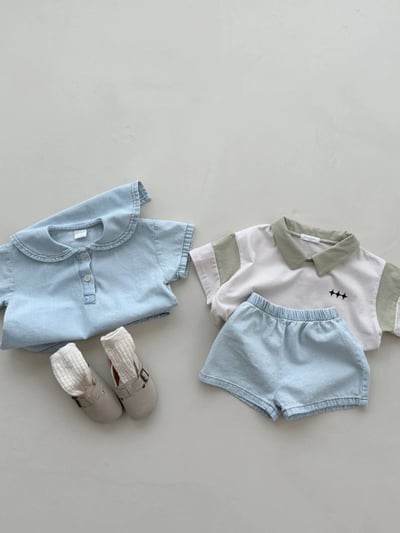 海軍領短袖套裝3