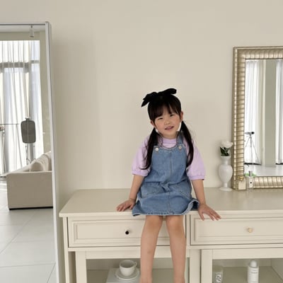 可愛牛仔吊帶裙4