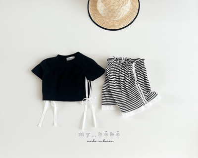 蝴蝶結綁帶小短袖4