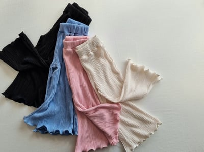 木耳花邊垂墜休閒褲2