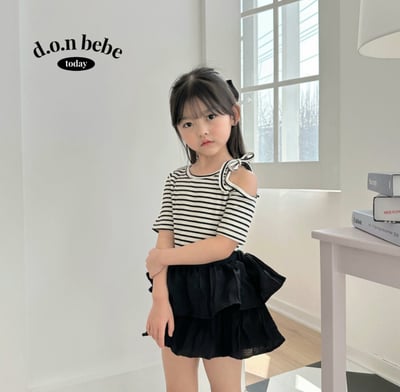 單邊露肩綁帶上衣3色1