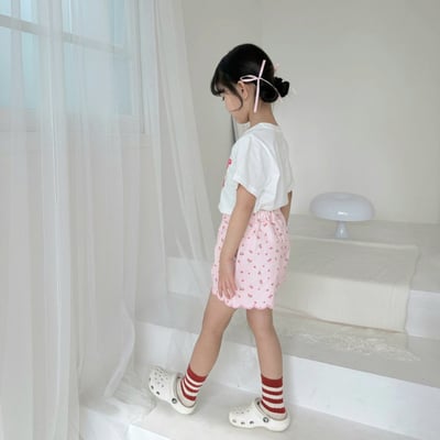 甜心花邊彈性短褲8