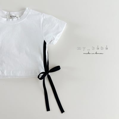 蝴蝶結綁帶小短袖8