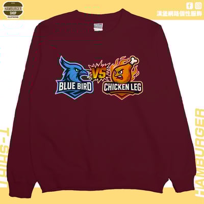 藍鳥比雞腿(大學T)Hamburger T-shirt shop9