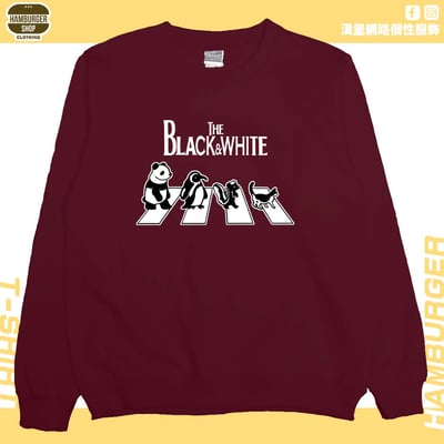 黑白動物(大學T)Hamburger T-shirt shop9