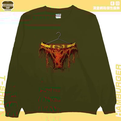 正義胖次(戰損版)(大學T)Hamburger T-shirt shop12