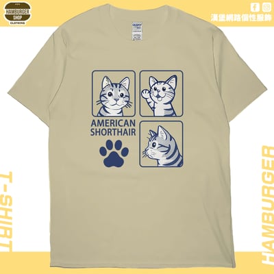 美國短毛貓(短T)Hamburger T-shirt shop7