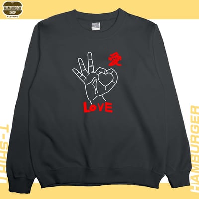 手指愛心(大學T)Hamburger T-shirt shop7