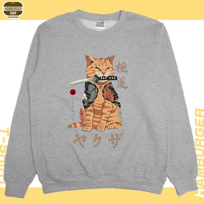 極道貓(大學T)Hamburger T-Shirt Shop10