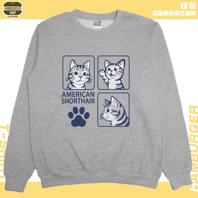 美國短毛貓(大學T)Hamburger T-shirt shop4