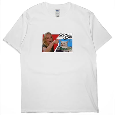 零碼出清 - 女人吼貓(短T) 白M1