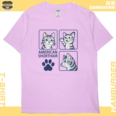美國短毛貓(短T)Hamburger T-shirt shop11
