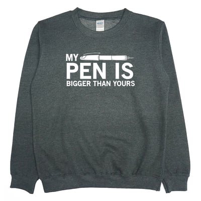 MY PEN IS BIGGER(大學T)Hamburger T-shirt shop4