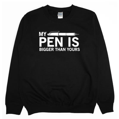 MY PEN IS BIGGER(大學T)Hamburger T-shirt shop1