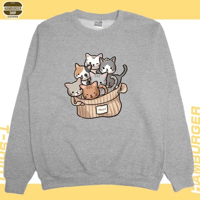 一堆貓一堆毛(大學T)Hamburger T-shirt shop9