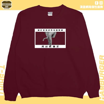 我抽菸(大學T)Hamburger T-shirt shop10