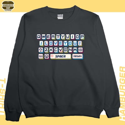 告白鍵盤(大學T)Hamburger T-shirt shop8