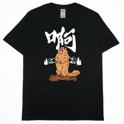 零碼出清 - 啊(短T) 黑L1