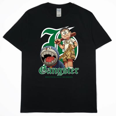零碼出清 - 黑幫童年(短T) 黑XL1